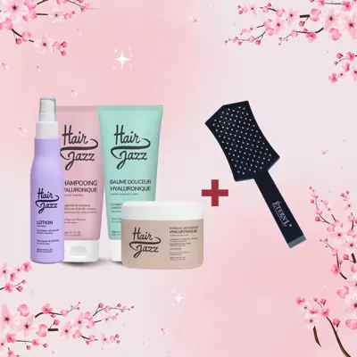 Emadepäeva müük! HAIR JAZZ komplekt: šampoon, lotion, palsam, mask + Juuksehari kingitusena